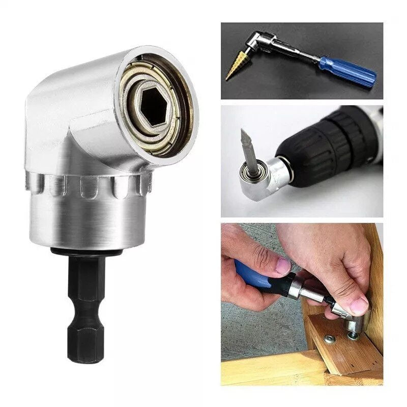 105 Degree Right Angle Drill Attachment and Flexible Angle Extension Bit Kit for Drill Or Screwdriver 1/4&quot; Socket Adapter Tools